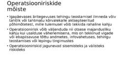 Riskide juhtimine #16