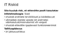 Riskide juhtimine #18