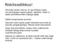Riskide juhtimine #19