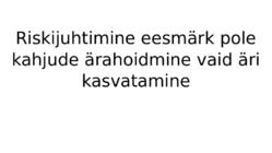 Riskide juhtimine #4