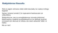 Riskide juhtimine #5