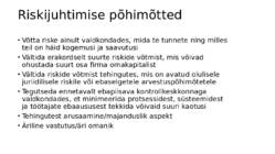 Riskide juhtimine #9