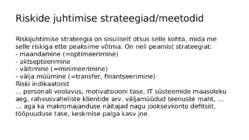 Riskide juhtimine #10