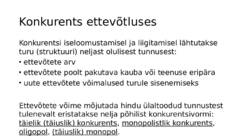 Sissejuhatus majandusse XI osa - Konkurents #5