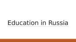 Education in Russia