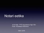 Notari eetika