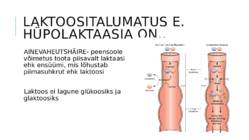 Laktoositalumatusega lapse õendusabi #2