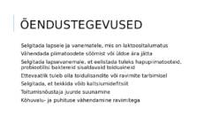 Laktoositalumatusega lapse õendusabi #6