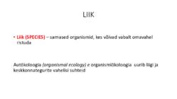 Ökoloogia sissejuhatus #4