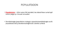 Ökoloogia sissejuhatus #5
