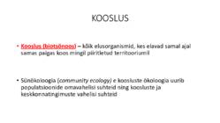 Ökoloogia sissejuhatus #6