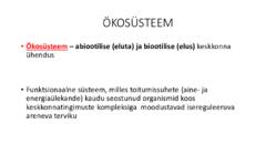 Ökoloogia sissejuhatus #7
