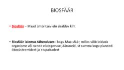 Ökoloogia sissejuhatus #8