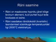 RÄNI ON MINERAALIDE JA KIVIMITE RIIGI PÕHIELEMENT #5