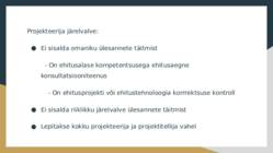Projekteerimisvaldkondade juhised #10