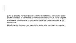 Autode hooldamine #2