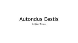 Autondus Eestis