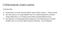 Võõrnimede sobitamine-tänavanimed ja isikunimed #2