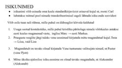 Võõrnimede sobitamine-tänavanimed ja isikunimed #5
