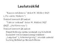 Schuberti lalulutsüklid #2