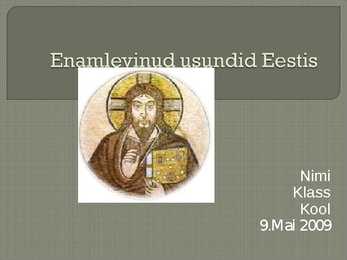 Enamlevinud usundid Eestis