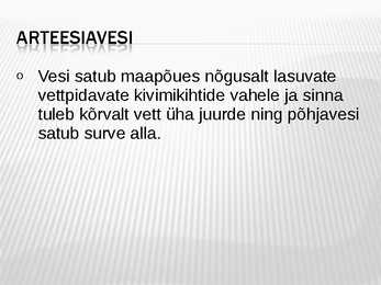 Maasisene vesi #10