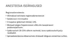 Adipoossus ja anesteesia #13