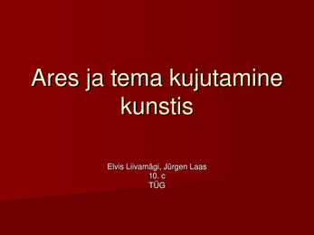 Sõjajumal Arese ja tema kujutamine kunstis