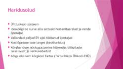 KULTUURIELU PÕHIJOONED #8