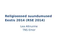 Religioossed suundumused Eestis 2014