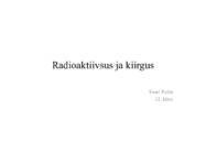 Radioaktiivsus ja kiirgus