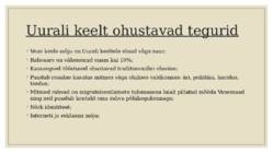 UURALI KEELTE ELUJÕUD #2