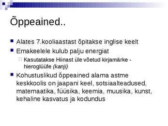 Jaapani haridus #17