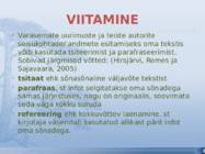 TSITEERIMINE JA REFEREERIMINE #4