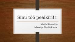 Näidis esitlus