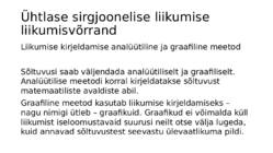 Sissejuhatus füüsikasse-Kulgliikumise kinemaatika #125