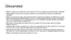 Sissejuhatus füüsikasse-Kulgliikumise kinemaatika #135