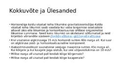 Sissejuhatus füüsikasse-Kulgliikumise kinemaatika #149