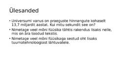 Sissejuhatus füüsikasse-Kulgliikumise kinemaatika #85