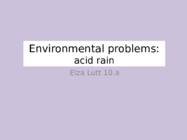 Environmental problems-acid rain