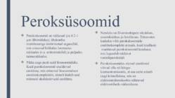 Peroksüsoomid ja mitokondrid #2