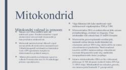Peroksüsoomid ja mitokondrid #11