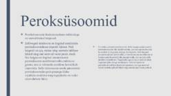 Peroksüsoomid ja mitokondrid #5