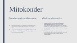 Peroksüsoomid ja mitokondrid #10