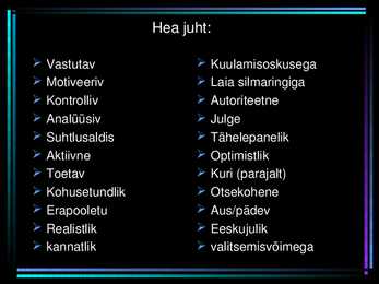 Avalik esinemine ja Hea juht #14