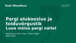 Pargi elukooslus ja toiduvõrgustik Luua mõisa pargi näitel