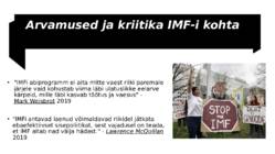Majanduspoliitika teostamine rahvusvahelisel tasandil Rahvusvahelise Valuutafondi IMFi-kaudu #15