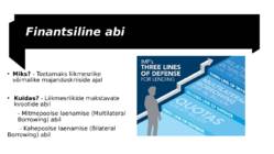Majanduspoliitika teostamine rahvusvahelisel tasandil Rahvusvahelise Valuutafondi IMFi-kaudu #7