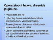Operatsiooni järgne haige jälgimine veresoontekirurgias #14