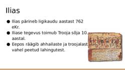 Homeros ja tema eeposed- Ilias ja- Odüsseia #4